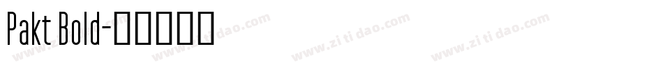 Pakt Bold字体转换